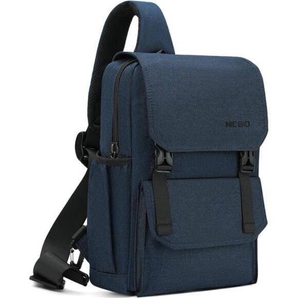 Sling Bag Backpack, 13.3'' 14.1'' Laptop Bag Crossbody Shoulder Chest - Picture 1 of 7